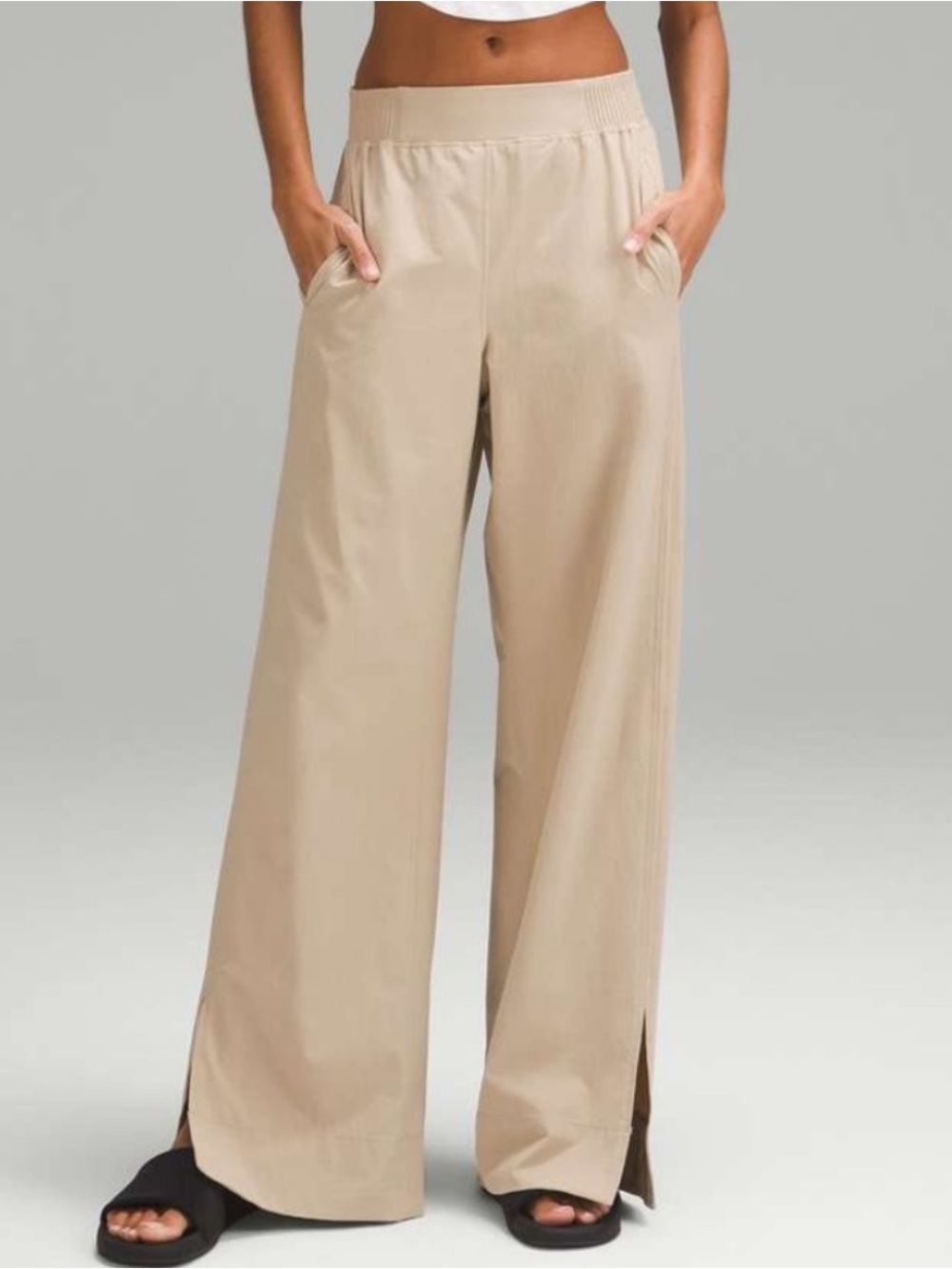 Lululemon Stretch Woven Wide-Leg High-Rise Pants (Trench)